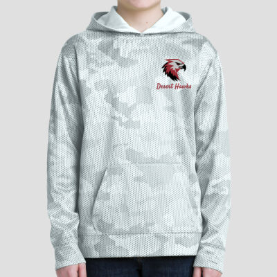 Youth Camohex Hoodie - Desert Hawks - Maroon Thumbnail