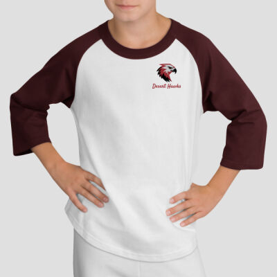 Youth Raglan T-Shirt - Desert Hawks - Maroon Thumbnail