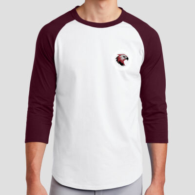 Adult Raglan T-Shirt - School Logo - White Thumbnail