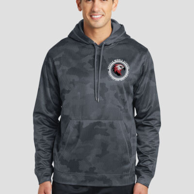 Adult Camohex Hoodie - School Logo - White Thumbnail