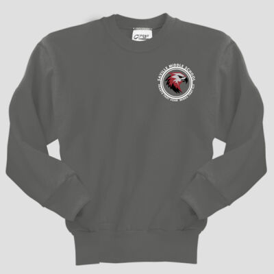 Youth Crewneck - School Logo - White Thumbnail