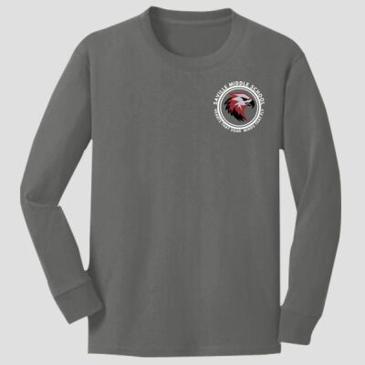 Youth Long Sleeve Shirt - School Logo - White Thumbnail