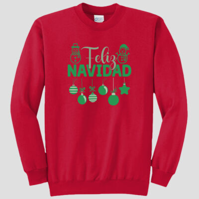 Adult Crewneck - Winter Holidays - Feliz Festive - Green Thumbnail