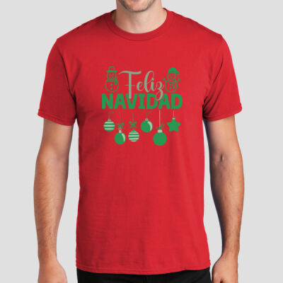 Adult T-Shirt - Winter Holidays - Feliz Festive - Green Thumbnail