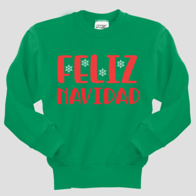  Youth Crewneck - Winter Holidays - Feliz Navidad - Red Thumbnail