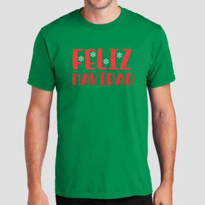 Adult T-Shirt - Winter Holidays - Feliz Navidad - Red Thumbnail