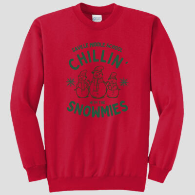 Adult Crewneck - Winter Holidays - Chillin' - Green Thumbnail
