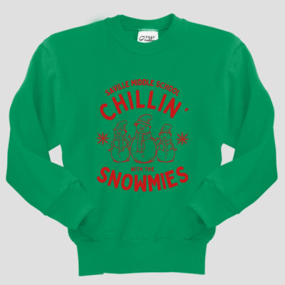 Youth Crewneck - Winter Holidays - Chillin' - Red Thumbnail