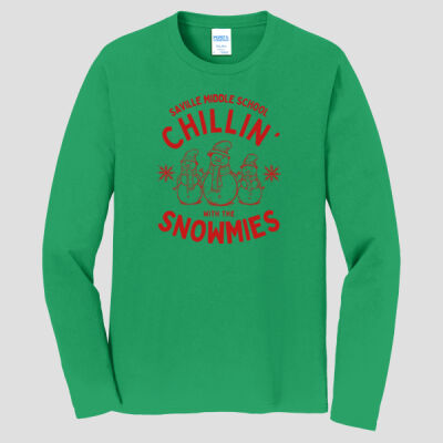 Adult Long Sleeve Shirt - Winter Holidays - Chillin' - Red Thumbnail