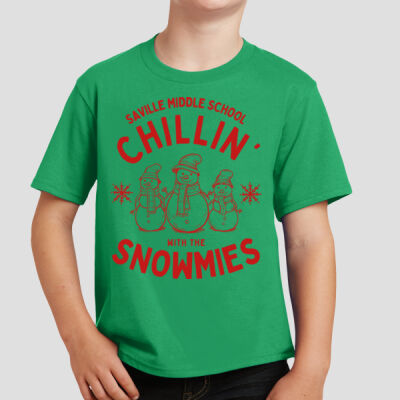 Youth T-Shirt - Winter Holidays - Chillin' - Red Thumbnail