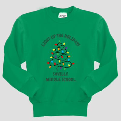 Youth Crewneck - Winter Holidays - Light Up - Red Thumbnail
