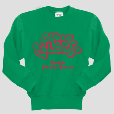 Youth Crewneck - Winter Holidays - Merry Christmas - Red Thumbnail