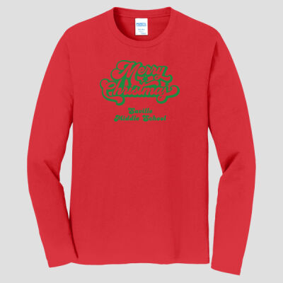 Adult Long Sleeve Shirt - Winter Holidays - Merry Christmas - Green Thumbnail
