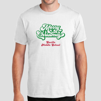 Adult T-Shirt - Winter Holidays - Merry Christmas - Green & Red Thumbnail