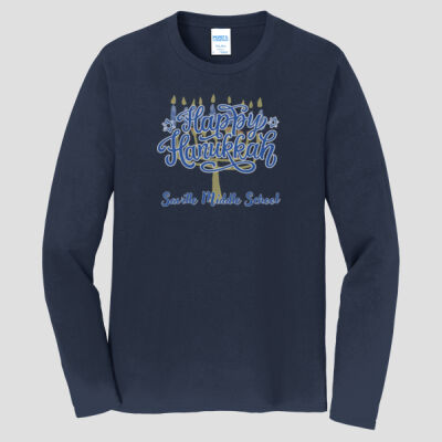 Adult Long Sleeve Shirt - Winter Holidays - Happy Hanukkah Thumbnail