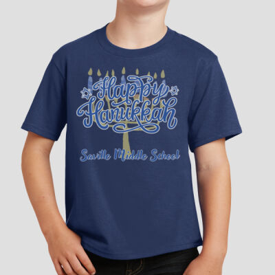 Youth T-Shirt - Winter Holidays - Happy Hanukkah Thumbnail