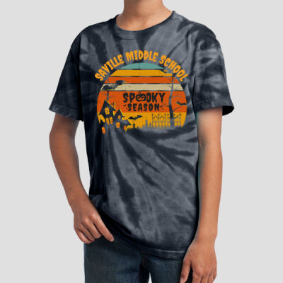 Youth Tie-Dye T-Shirt - Fall - Haunted House Thumbnail