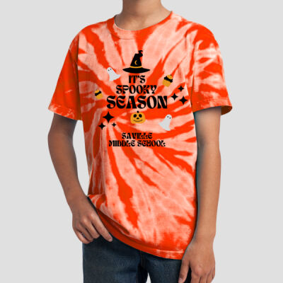 Youth Tie-Dye T-Shirt - Fall - Its Spooky Season Thumbnail