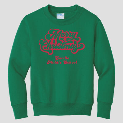 Youth Crewneck - Winter Holidays - Merry Christmas - Red Thumbnail