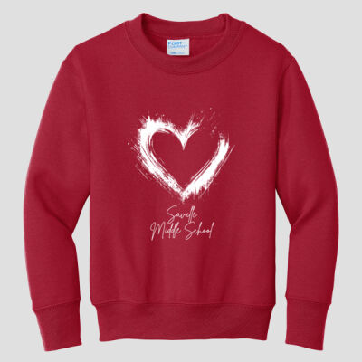 Youth Crewneck - Spring - Valentine's Heart Thumbnail