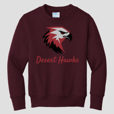 Youth Crewneck - Desert Hawks - Maroon Thumbnail