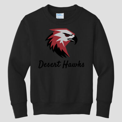 Youth Crewneck - Desert Hawks - Black Thumbnail
