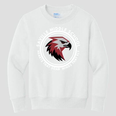 Youth Crewneck - School Logo - White Thumbnail